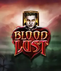 A dark and seductive view of the Blood Lust slot by ELK Studios, featuring gothic vampire symbols and a haunting castle backdrop. This image captures the slot's enthralling atmosphere, complemented with its unique 5-reel and 99-payline structure, appealing for those fascinated by dark, supernatural themes.